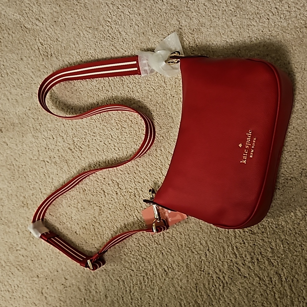 Kate Spade Rosie Pebbled Leather Small Crossbody, candied cherry color
